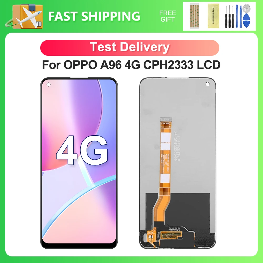 For OPPO A96 4G 6.59\'\'For A96 CPH2333 LCD Display Touch Screen Digitizer Assembly Replacement