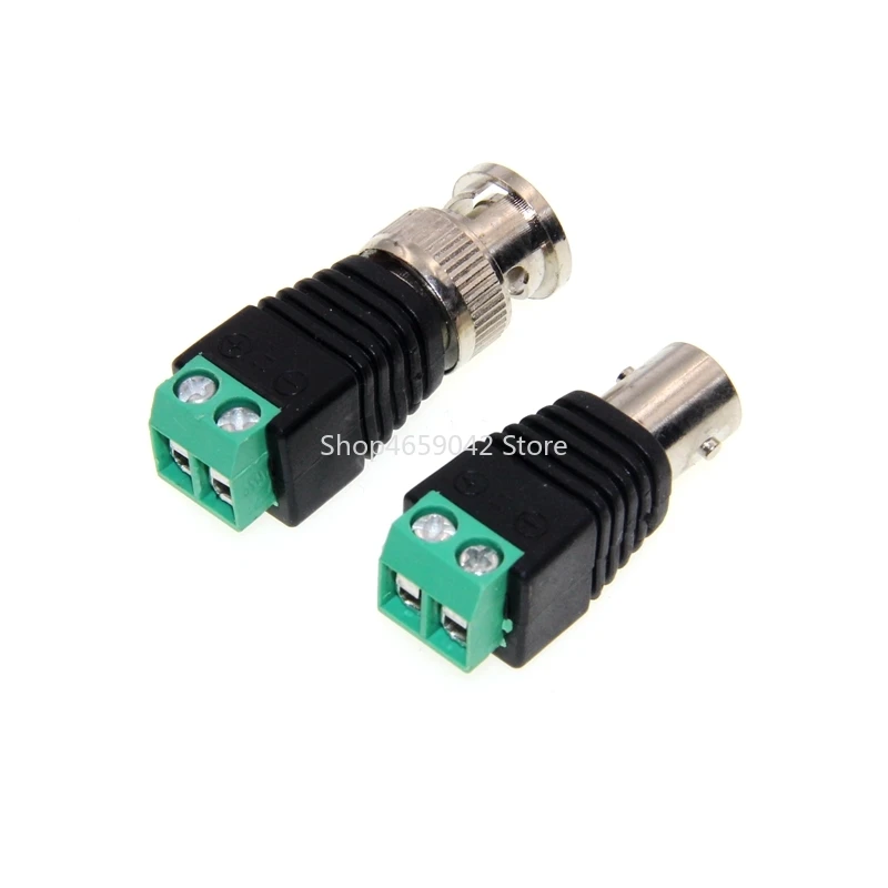 Mini Coax BNC Connector Male/Female UTP Video Balun Connector BNC Plug DC Adapter for CCTV Surveillance Camera CCTV System