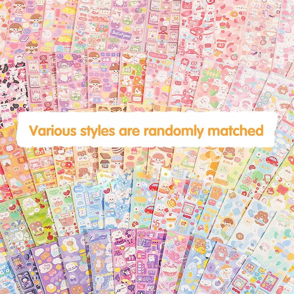 10pcs Random Sticker Pack Ins Style Decorative Stationery Korean Kawaii Album Scrapbooking Material Diy Stickers J8l2