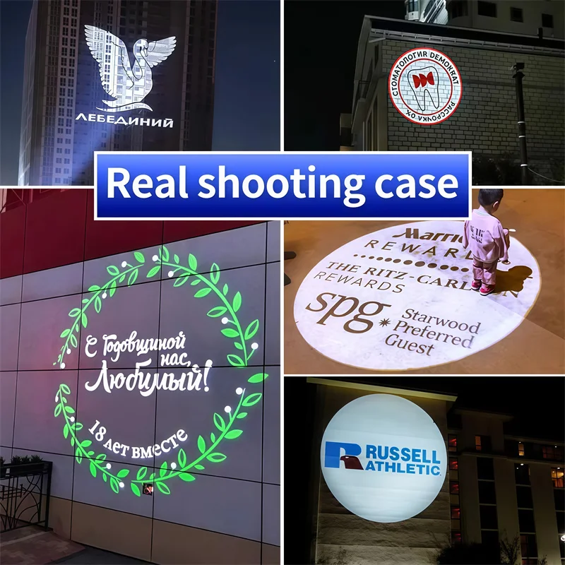135W 160W High Power Super Clear Advertising Logo Led Projector Door Head Pattern Text Custom Gobo Light City Projector Lighting