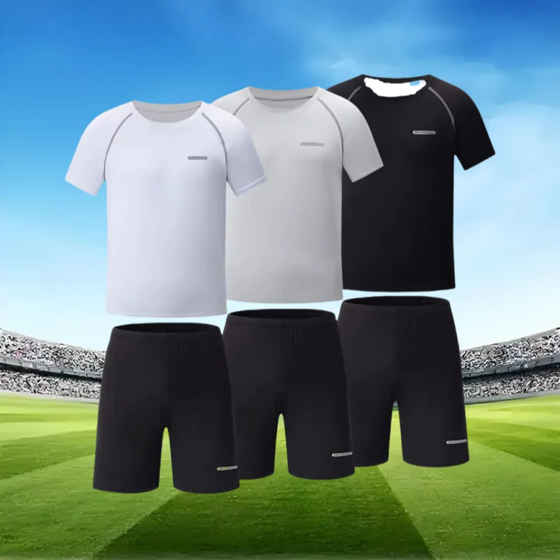 

Summer Breathable Quick-drying Short-sleeved Shorts Set Adult Men, Women and Children Parent-child Sports Fitness Training Set