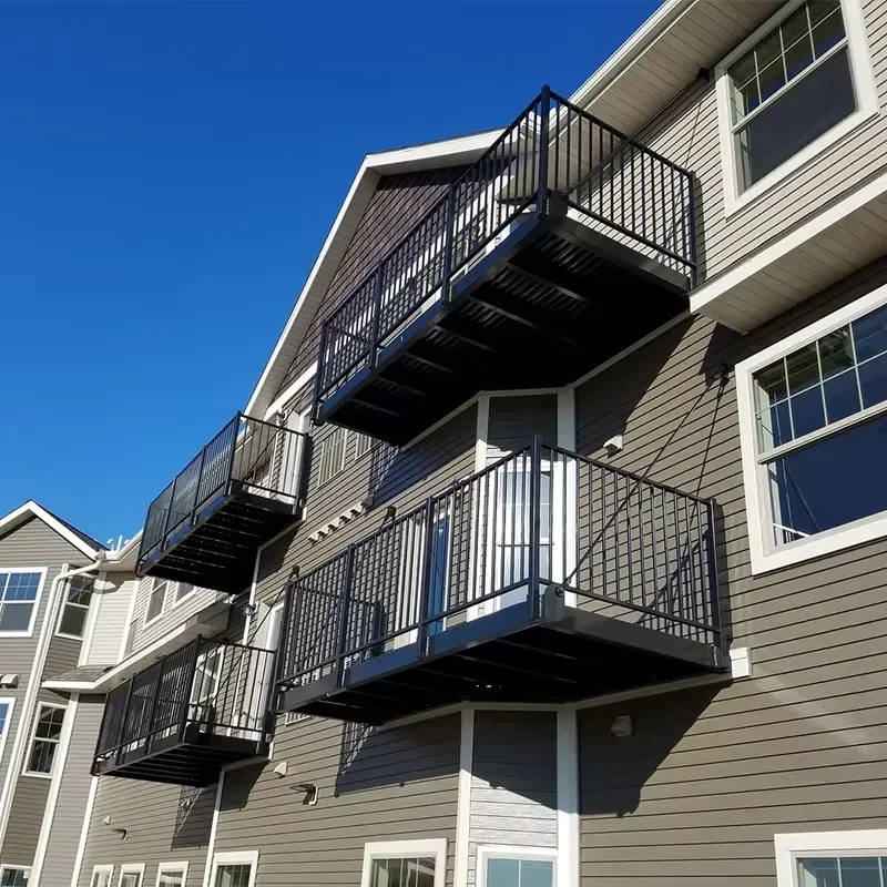 High Quality Aluminum Metal Railing Fence Vertical Balustrade Villa Modern Design Rust Resistant Patio Hand Railing