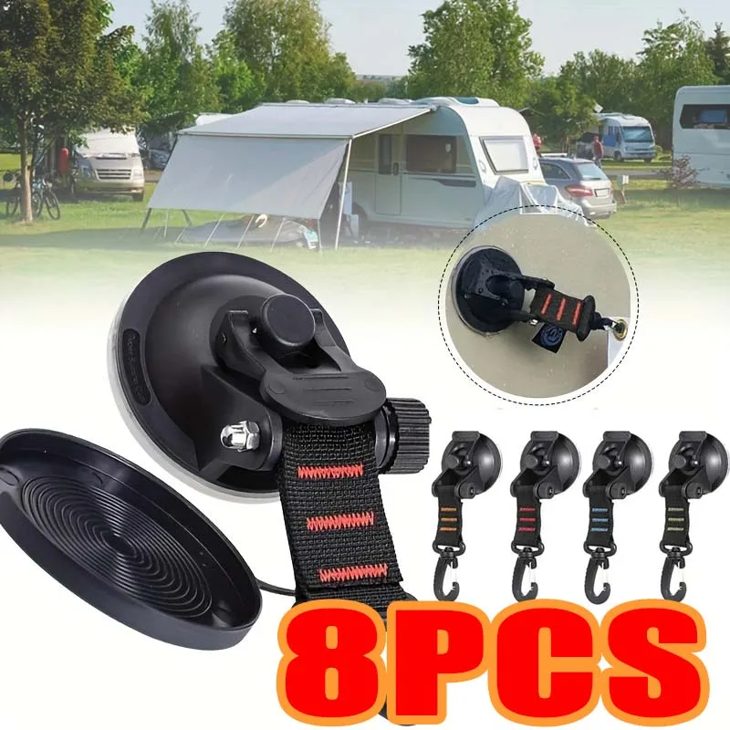 1/8 Stück Autozelt Saugnäpfe Outdoor Camping Seil leistungs starke Saugnapf Schnalle Seiten planen Zelt Saugnäpfe Anker Sicherungs haken