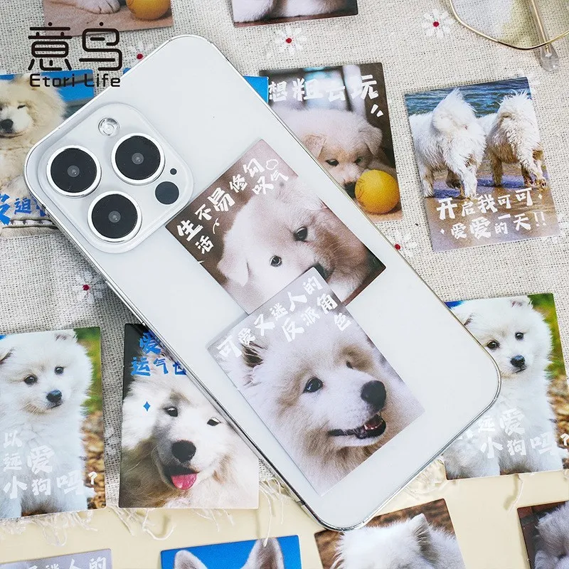 30 Pcs Washi Stickers Cute Dog DIY Decorative Journal Sticker For Scrapbooking Diary Planner Craft Album Notebook Collage