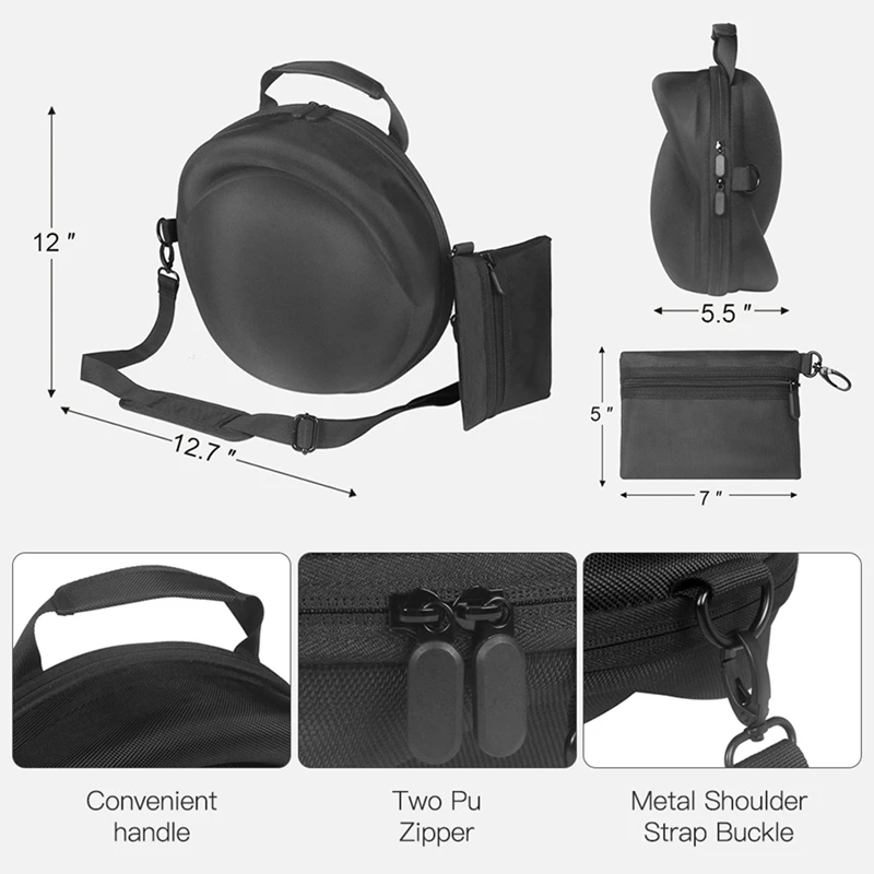 حقيبة حمل مع حزام كتف وحقيبة ملحقات حقيبة صلبة للسفر لمكبرات الصوت Kardon Onyx Studio 8
