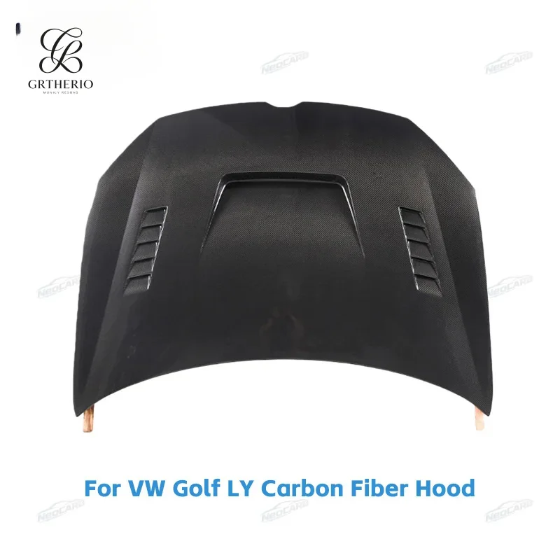 

For VW Golf 8 MK8 LY CD1 2020-2024 Carbon Fiber Front Hood Bonnet Engine Cover