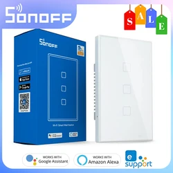 Sonoff T2 EU RF 86 tipo Wallboard Sticky 433Mhz Wireless Rf Remote Control 1 2 3 Gang 2 Ways Control per 4 chpror3 sampher R2 Tx