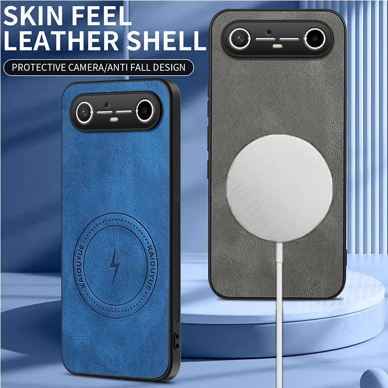 حافظة شحن لاسلكية مغناطيسية Magsafe لهاتف Tecno Spark Go Slim 5G PU غطاء مقاوم للصدمات لهاتف TECNO Camon 40 30 Pro 5G #1