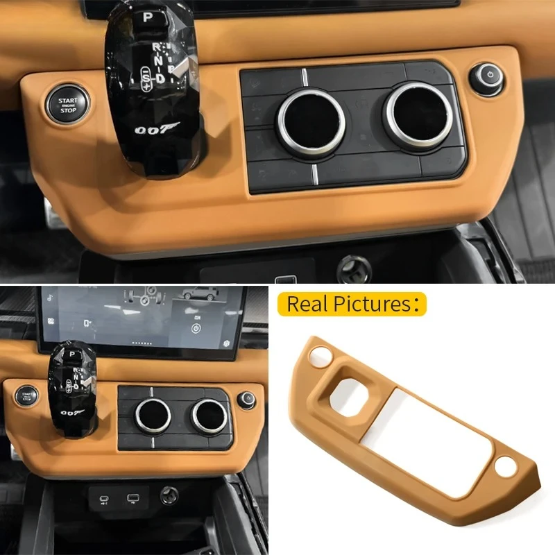 

For Land Rover Defender 90 110 20-25 Center Console Gears Air Conditioning Mode Frame Cover Trim Rubber Car Accessories