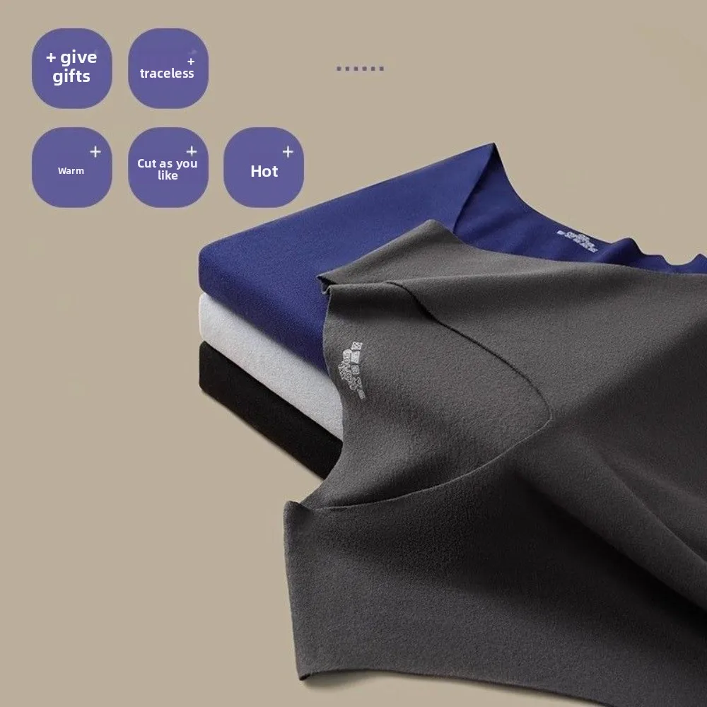 New Traceless Thermal Underwear Sleeveless Slim Heating Vest Double Sided Comfortable Sleeveless Vest for Autumn Winter