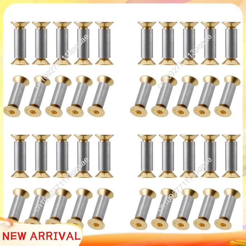 

N84R 40 упаковок: винты, заклепки, болты для рукояток ножей, золотистые винты с плоской шестигранной головкой, винты для изготовления ножей