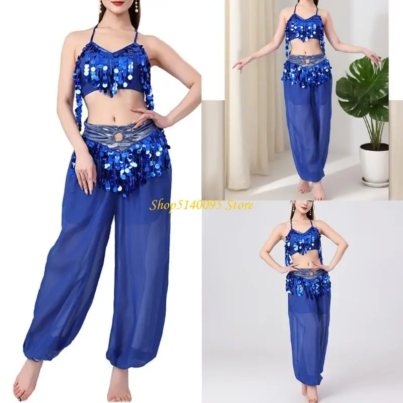 Dxae Costumes danse du ventre pour femmes Dancer Brely Dancer Tenues Brely Dance Bra Tops Pantal