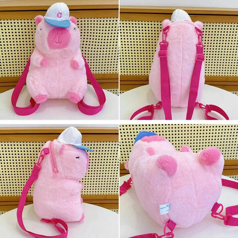 Cartoon Capybara Plush Backpack Animals Capybara Cartoon Backpack Large Capacity Students School Bag Capybara Handbag Travel