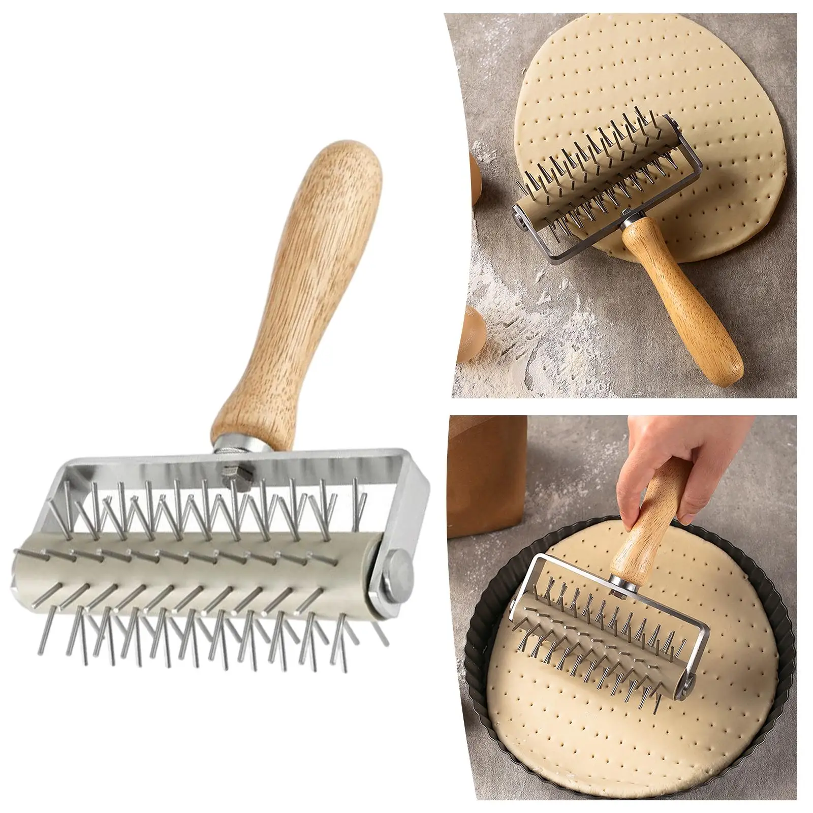 الفولاذ المقاوم للصدأ البيتزا الأسطوانة دوكر عجلة ثقب لكمة للخبز لتقوم بها بنفسك الخبز #4