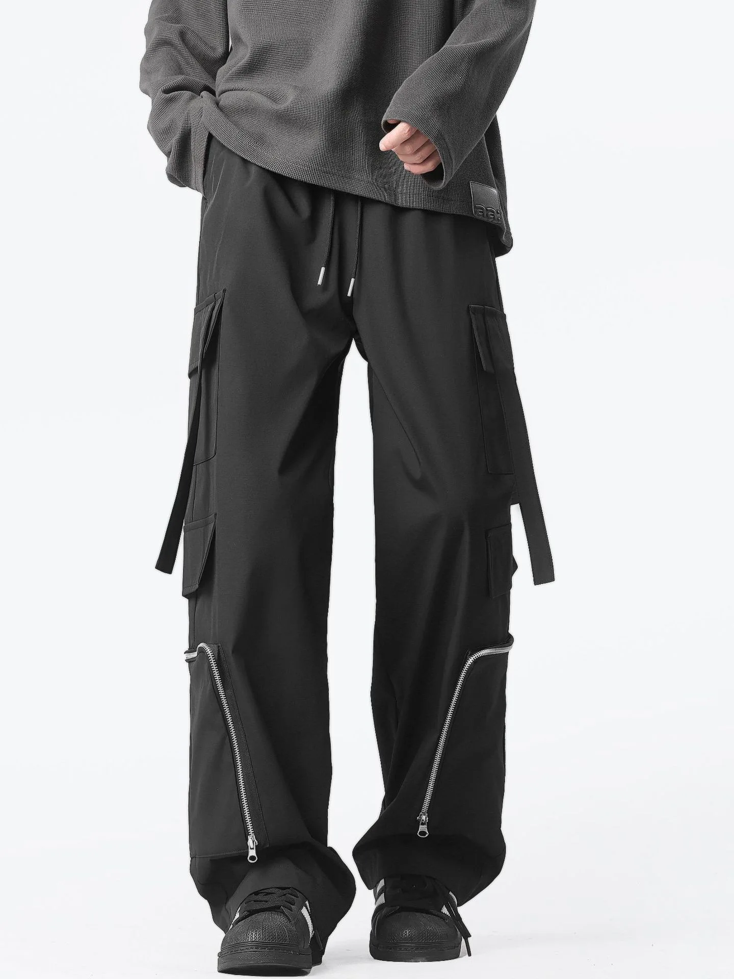 American Triple Defense Functional Wind Work Pants Men's Design Sense Simple Pocket Straight Casual Punch Pants Soft Breathable