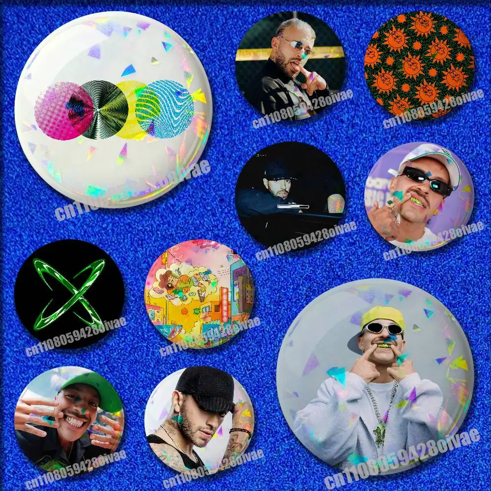 

For F-Feid EL GREEN PRINT La Saga Disc 4 Emblem Round Pins Insignia Badge Cover Brooch Button Hats Decoration 32mm