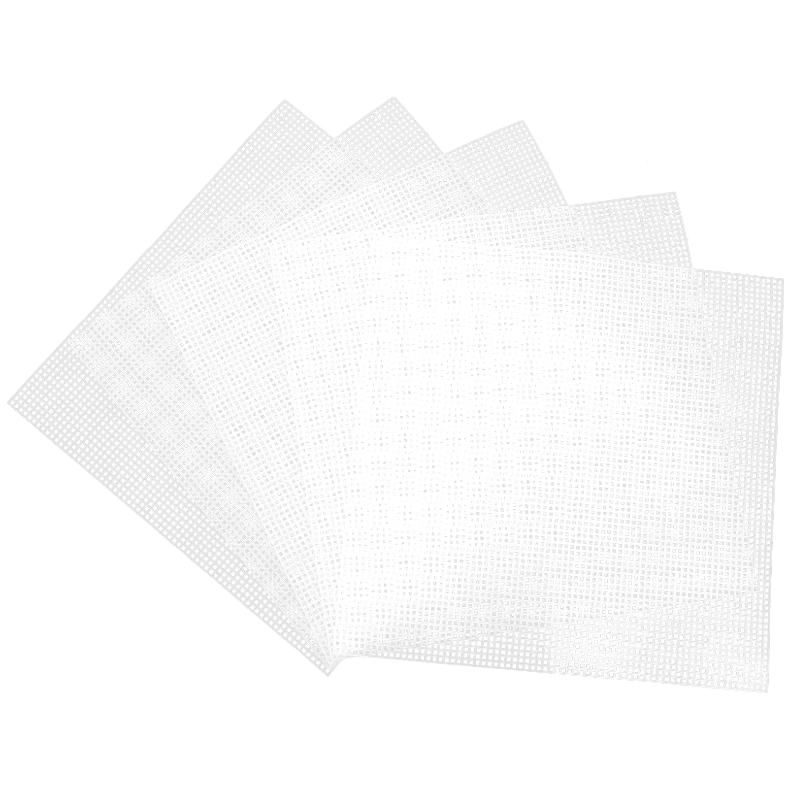 5 Pcs Woven Mesh Sheet Bag Making Supplies Embroidery Plastic Canvas for DIY Accessories Material Tool Pads Grid