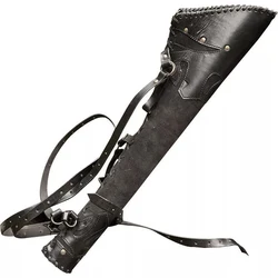 Medieval Vintage Leather Shoulder Belt Archery Quiver Steampunk Arrow Holder Bag Knight Cosplay Props Accessory For Bow Hunting