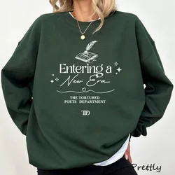 Entering A New Era Round Neck Sweatshirt The Tortured Poets Department Pullover Long Sleeve Women's Clothing TTPD TS11 Hoodie