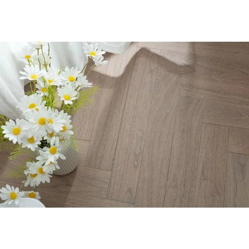 Customized size Herringbone Wood Flooring Engineered Flooring Black Walnut French Style for Home