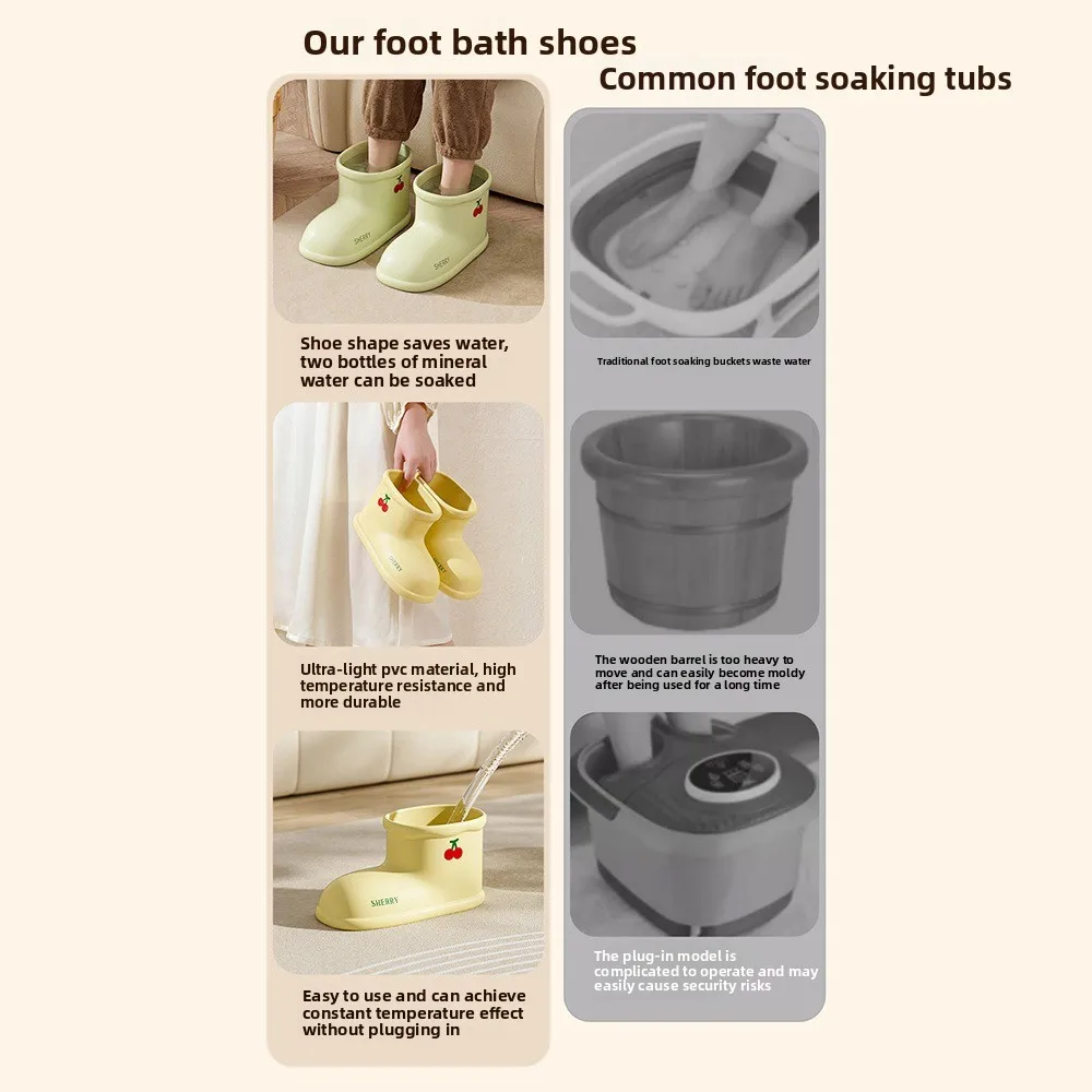 

Portable Constant Temperature Foot Bath Shoes Heat Resistant PVC Foot Bath Tub Water-saving Massage Insulated Bucket