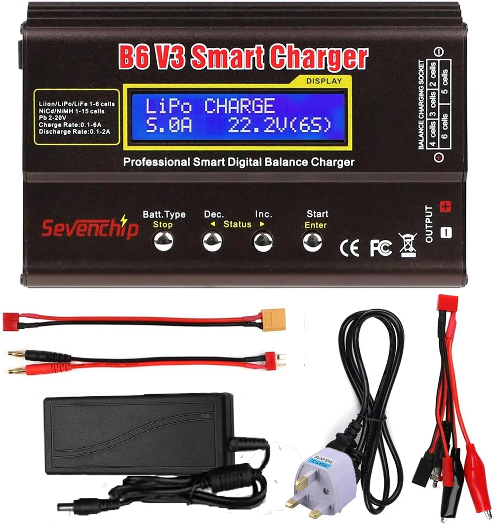 Chargeur Double LiPo 10A – 150W – Pour Drone RC, Voiture, Avion – Compatible LiPo, Li-Ion, NiMH, NiCd – Prise EU