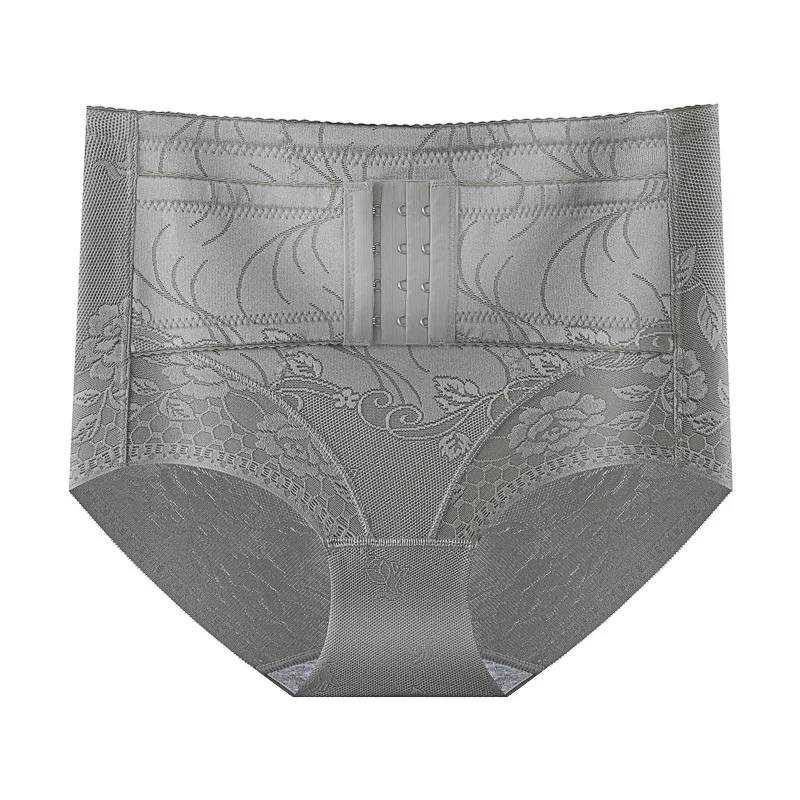 

High Waist Slimming Shaping Panties Buckle Waist Trainer Postpartum Body Shaper Flower Shapewear Underpants
