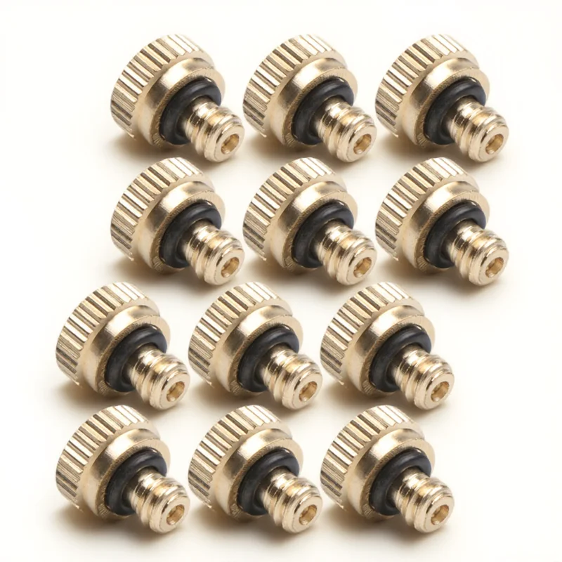 

12pcs Brass Misting Nozzle Atomizing Spray Sprayer Leakproof Durable For Outdoor Cooling Irrigation Low Pressure Garden System