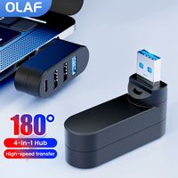 Olaf 180° Rotatable 4 in 1 USB 3.0 2.0 Hub Type C 4 Ports Expansion dock High Speed Data Transfer Splitter For U Disk PC Laptop