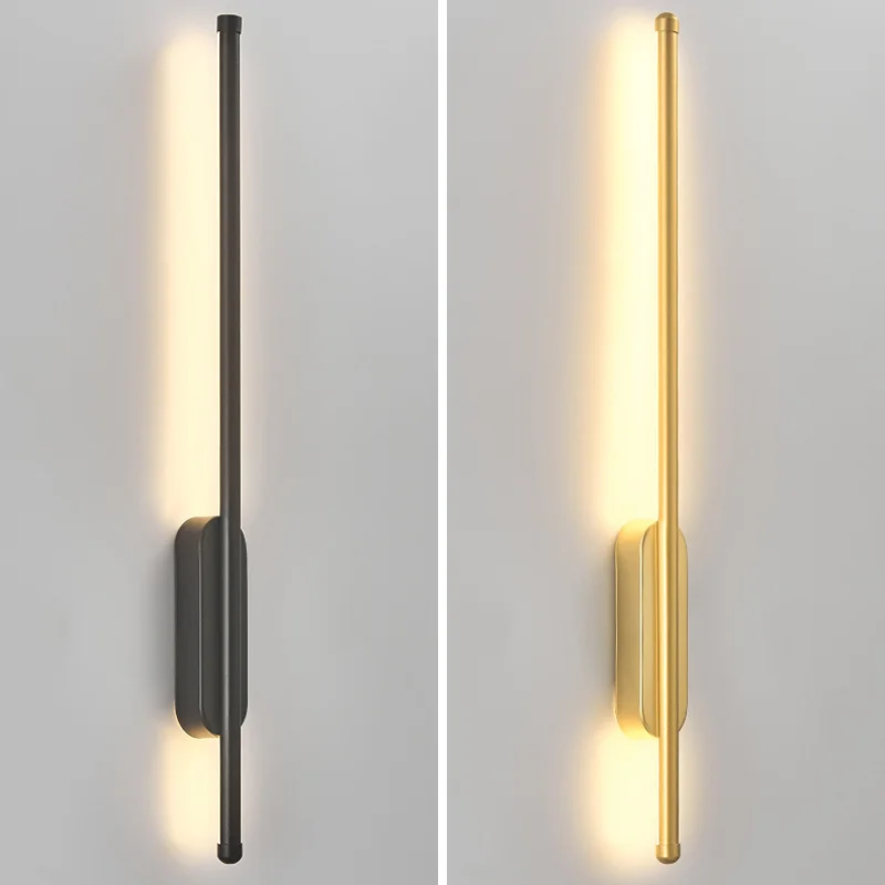 Minimalist Long Strip LED Wall Lamp For Sofa Background Corridor Interior Wall Sconce Bedroom Bedside Home Decor Indoor Lighting