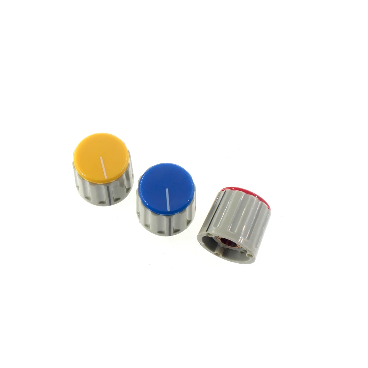 5pcs 21mmX19mm inner diameter 6mm KN115 KN118 knob plastic adjustment knob potentiometer knob volume knob (copper)