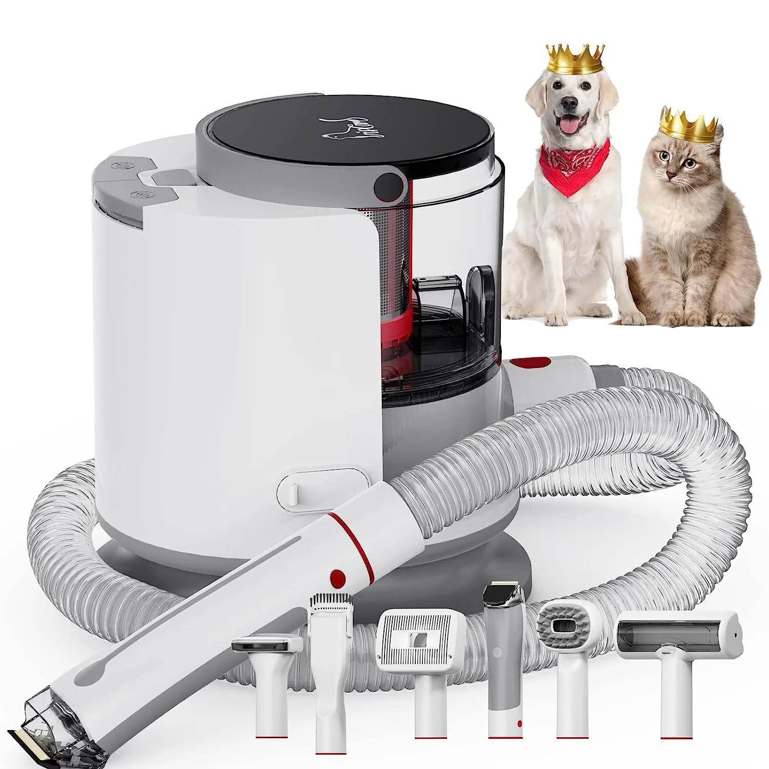 Wholesale 6 in 1 Pet Grooming Kit Vacuum Suction Low Noise Cat Dog Hair Professional Grooming Clippers 2L