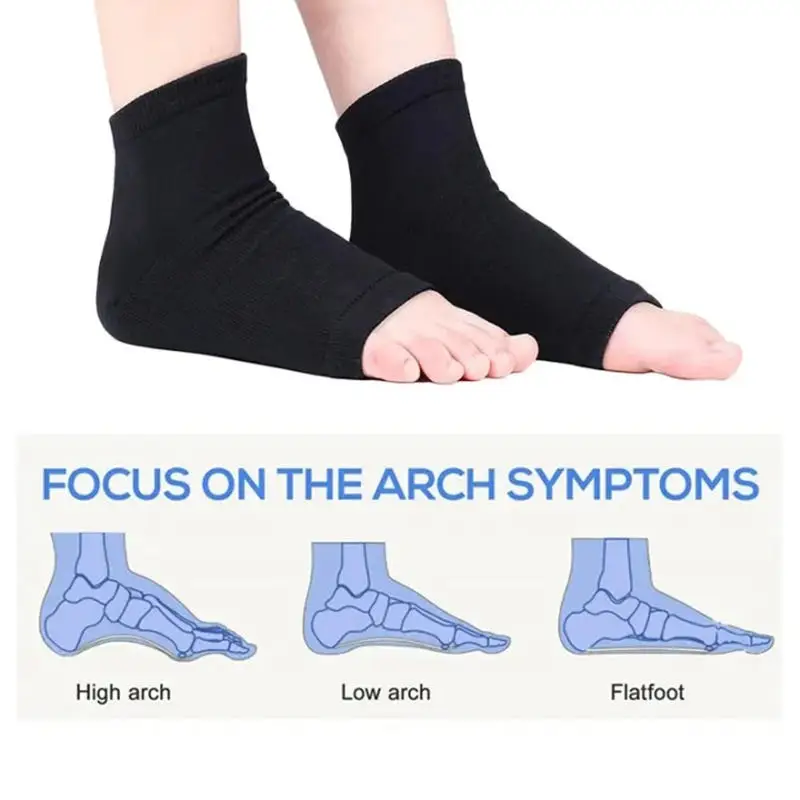 

Arch Gel Socks For Men And Women's Arch Orthopedic Foot Pad Gel Crack Proof Abrasion Resistant Heel Socks 2 in 1 Foot Massage