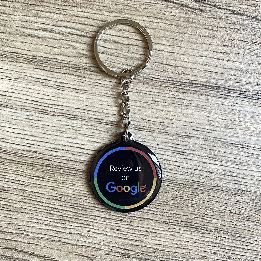 NFC Tap Key Tag  Social Media Sharing WhatsApp Instagram Facebook keychains NFC Key Tag Google Review Keychains