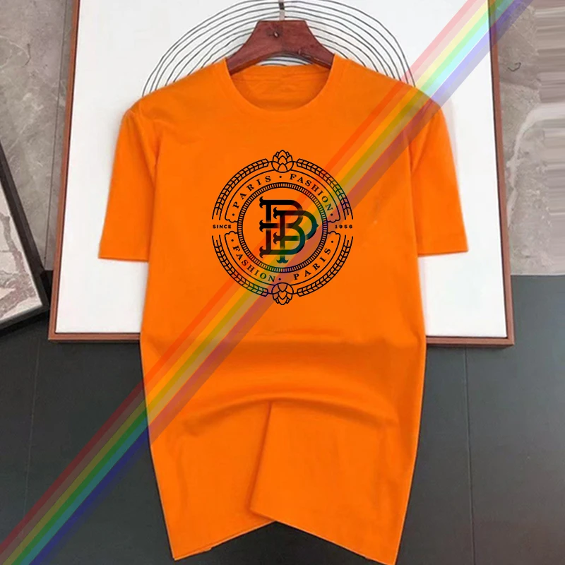 

Летняя футболка высокого качества с принтом Парижа для мужчин и женщин, хлопковые повседневные модные футболки с короткими рукавами, уличная одежда больших размеров