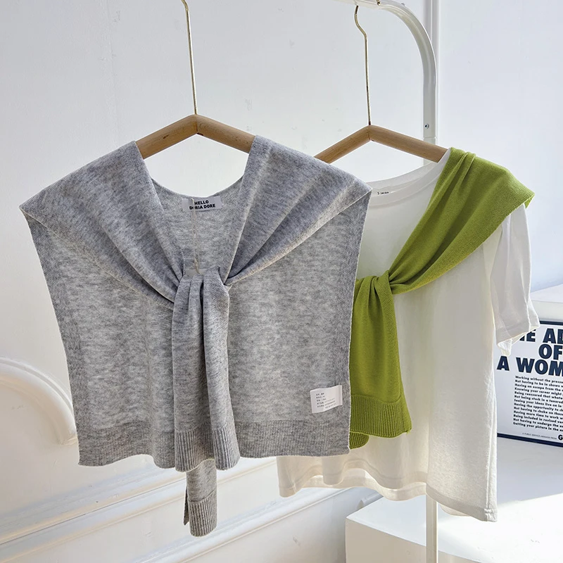 C pequeño de punto de Color puro de estilo coreano para mujer, habitación con aire acondicionado de verano, protección mul...