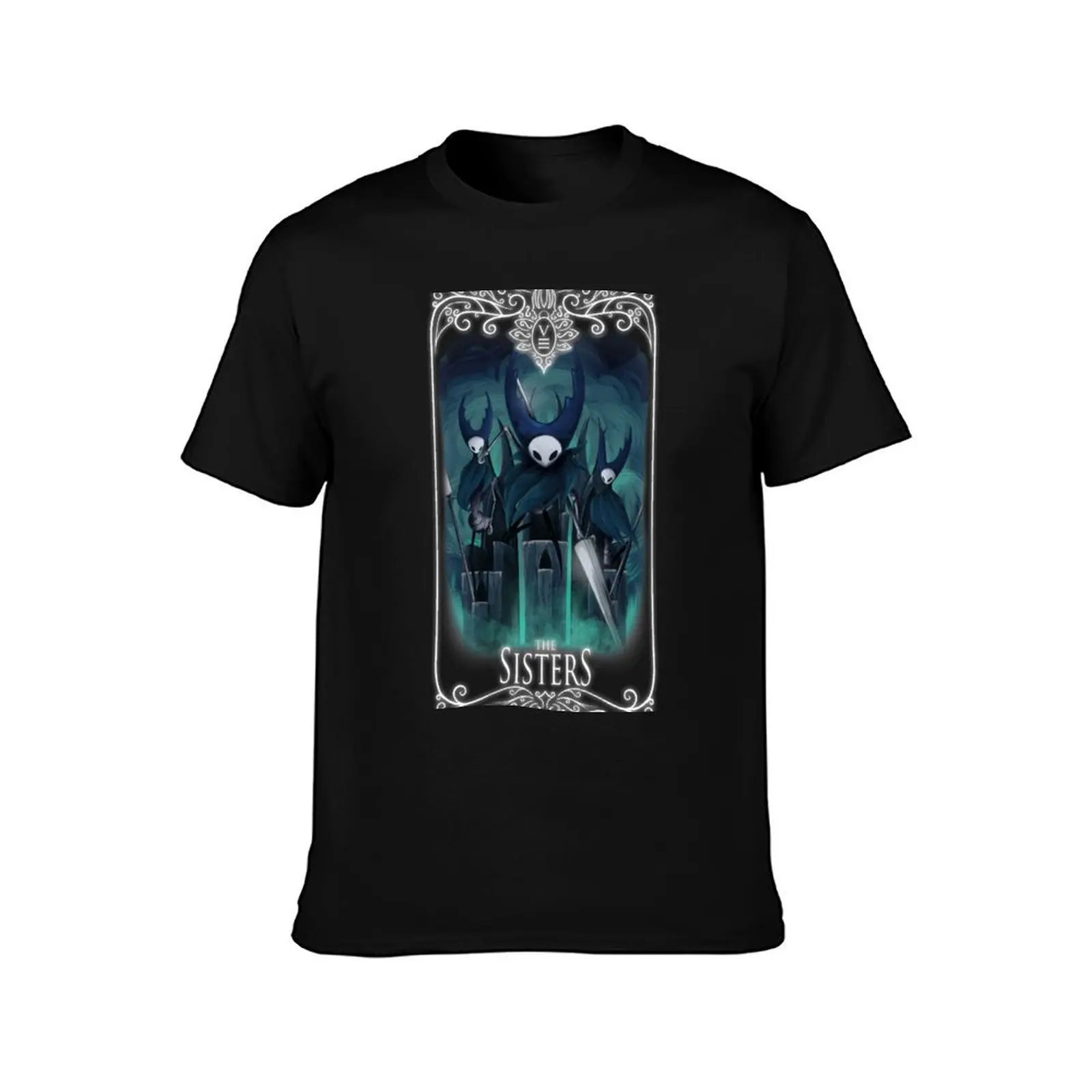 Hallownest Tarot: VIII - The Sisters T-Shirt baggy shirts customizeds graphic shirts fruit of the loom mens t shirts