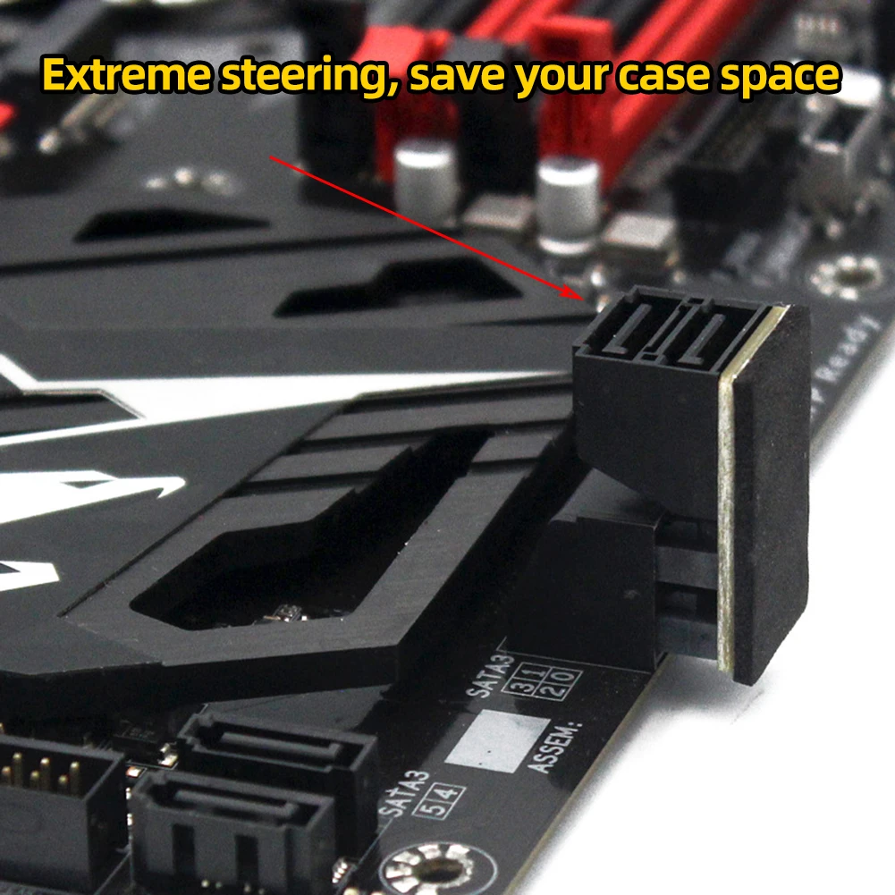 1-5 шт. двойной SATA 7-контактный преобразователь «папа-мама» 180/90 градусов угловой адаптер Plug and Play кабель-адаптер для компьютерного SSD HDD