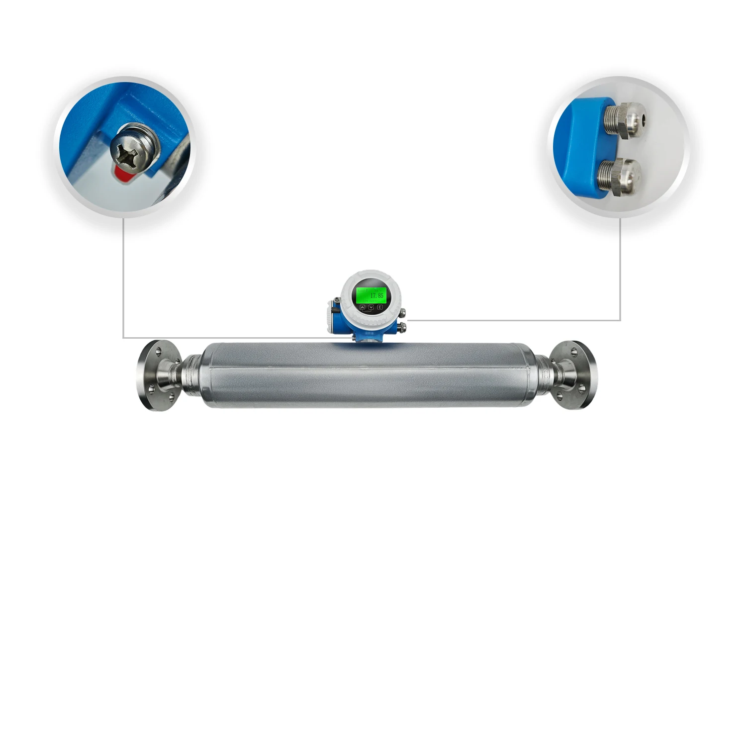 Low-Maintenance Digital Coriolis Mass Flowmeter Stainless Steel Construction OEM Customization For Water Gas High Accuracy