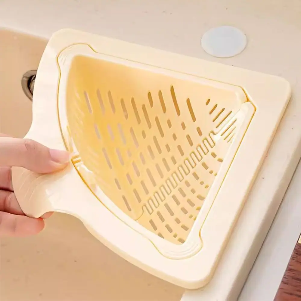 Durable Magnetic Sink Drain Basket Triangle Multifunctional Food Waste Filter Basket Kitchen Sink Trash Boxes Kitchen Supplies
