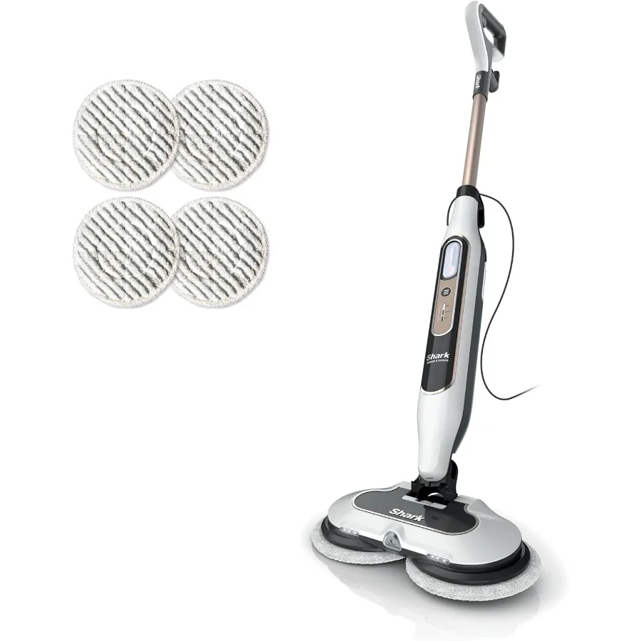 

All-in-One Hard Floor Steam Mop with Steam Blaster Technology 3 Steam Modes LED Headlights White for Efficient Cleaning and Scr