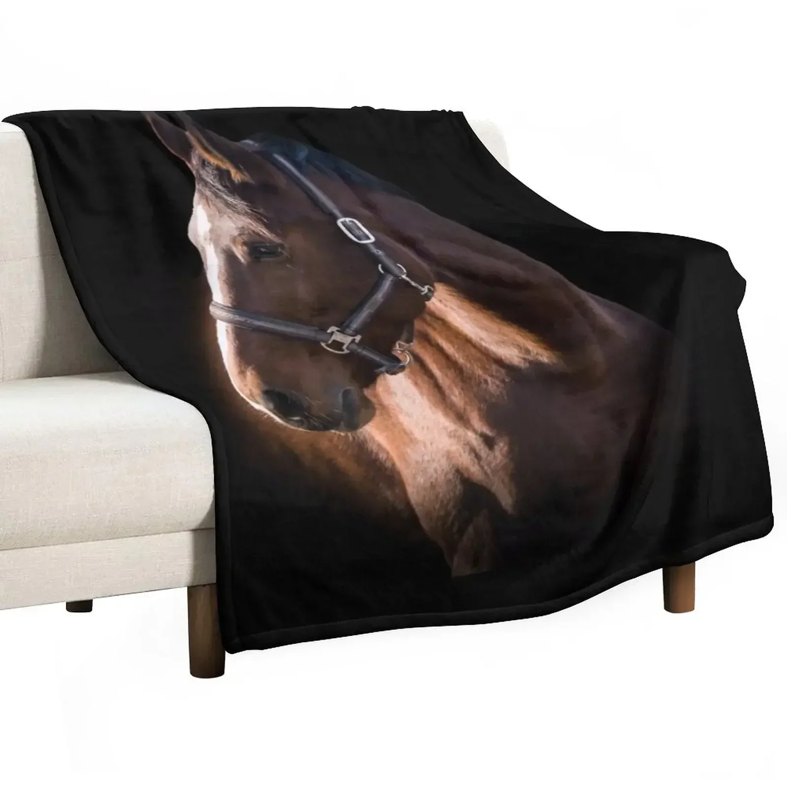 

The brown horse portrait photography Throw Blanket Luxury St Shaggy Blankets