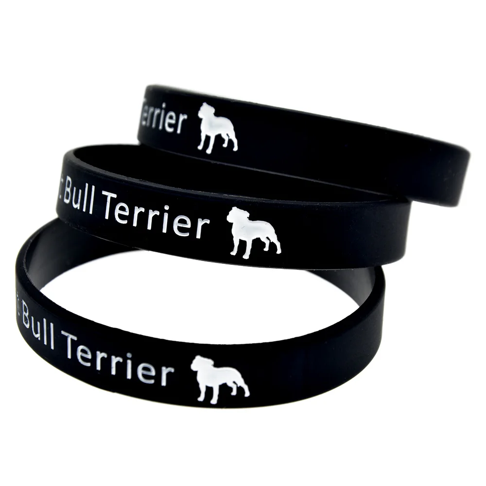 1 Stück „Ich liebe meinen Pitbullterrier“-Armband aus Silikonkautschuk, Hunde-Motiv, motivierendes Armband, schwarz. – Detail 8