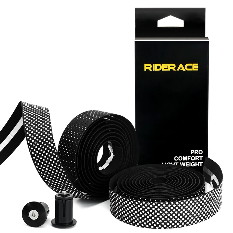 RIDERACE Bicycle Handlebar Tapes For Road Bike Handle Bar Dot Gradient Anti-slip Elastic PU EVA Soft Breathable Cycling Straps