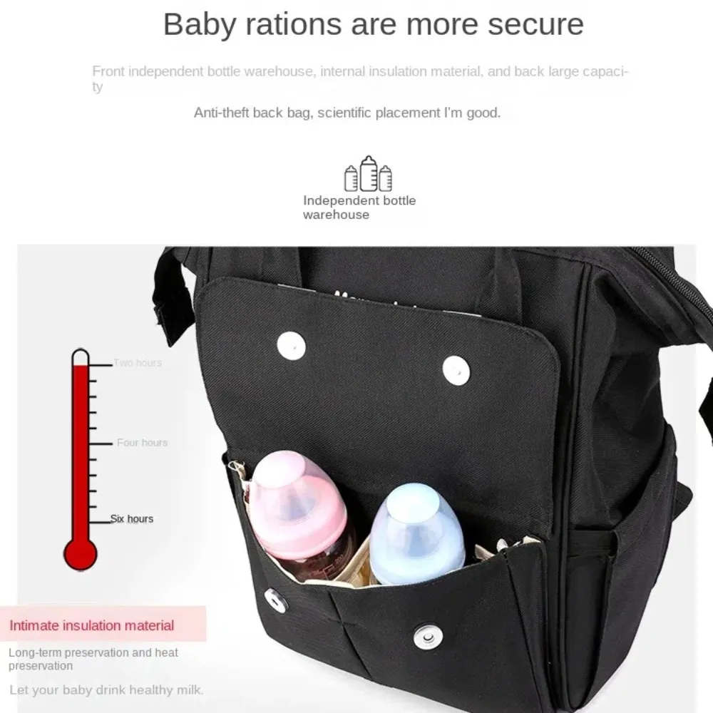 Oxford Cloth Cat Ear Mommy Backpack Large Capacity Multifunctional Baby Diaper Bag Wear-resistant Portable Mommy Shoulder Bag