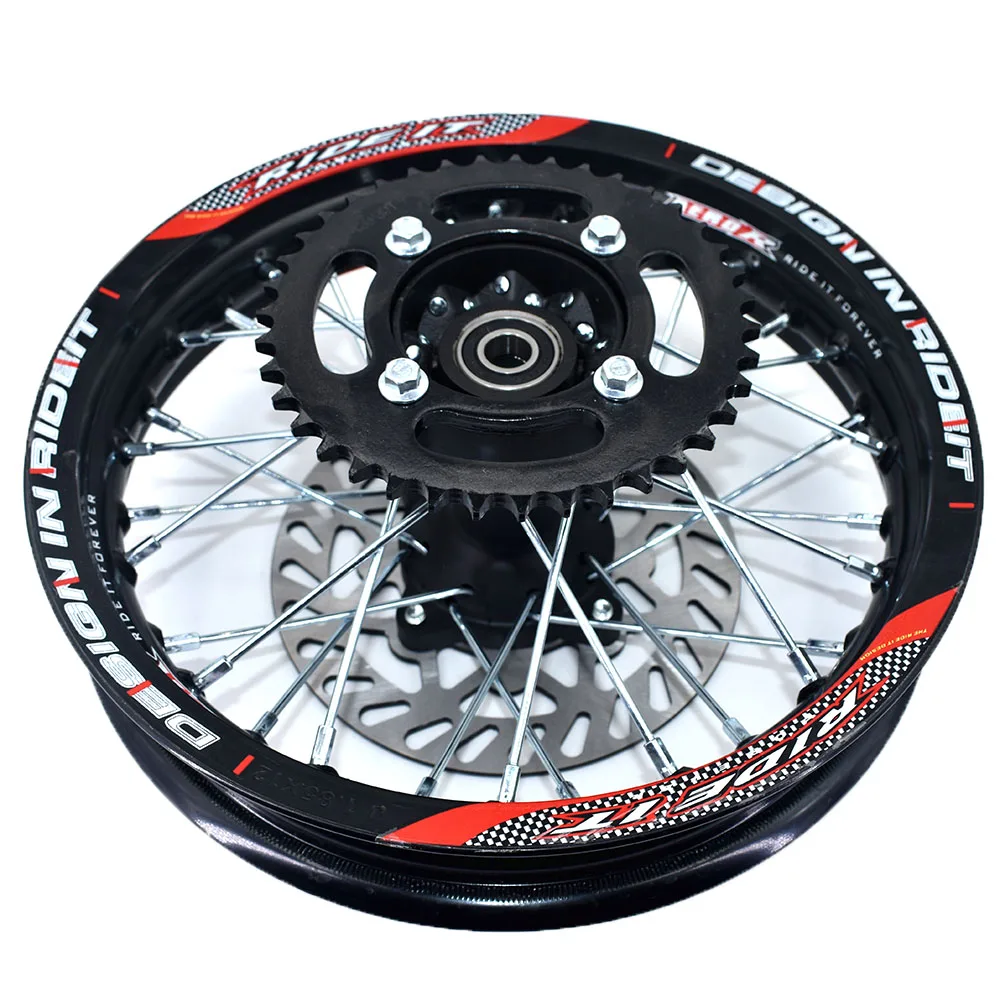 Front 1.40-14 inch Rear 1.85-12 inch Rims Aluminum Alloy Wheel sprocket Disc Brake For KLX CRF Kayo BSE Dirt Pit Bike Motorcycle