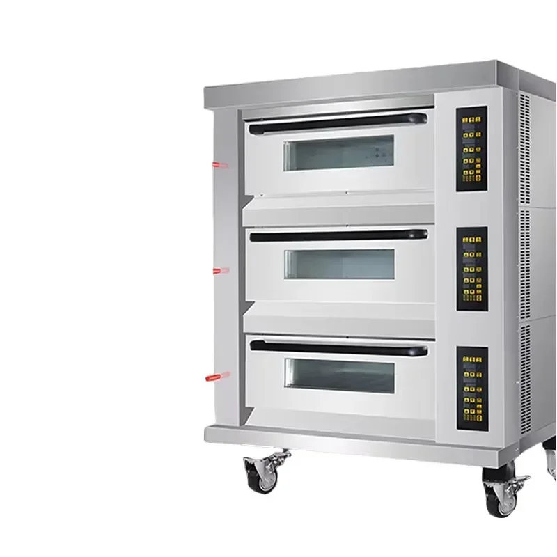 Commercial deck hot air circulation intelligent steam gas convection oven 12 trays