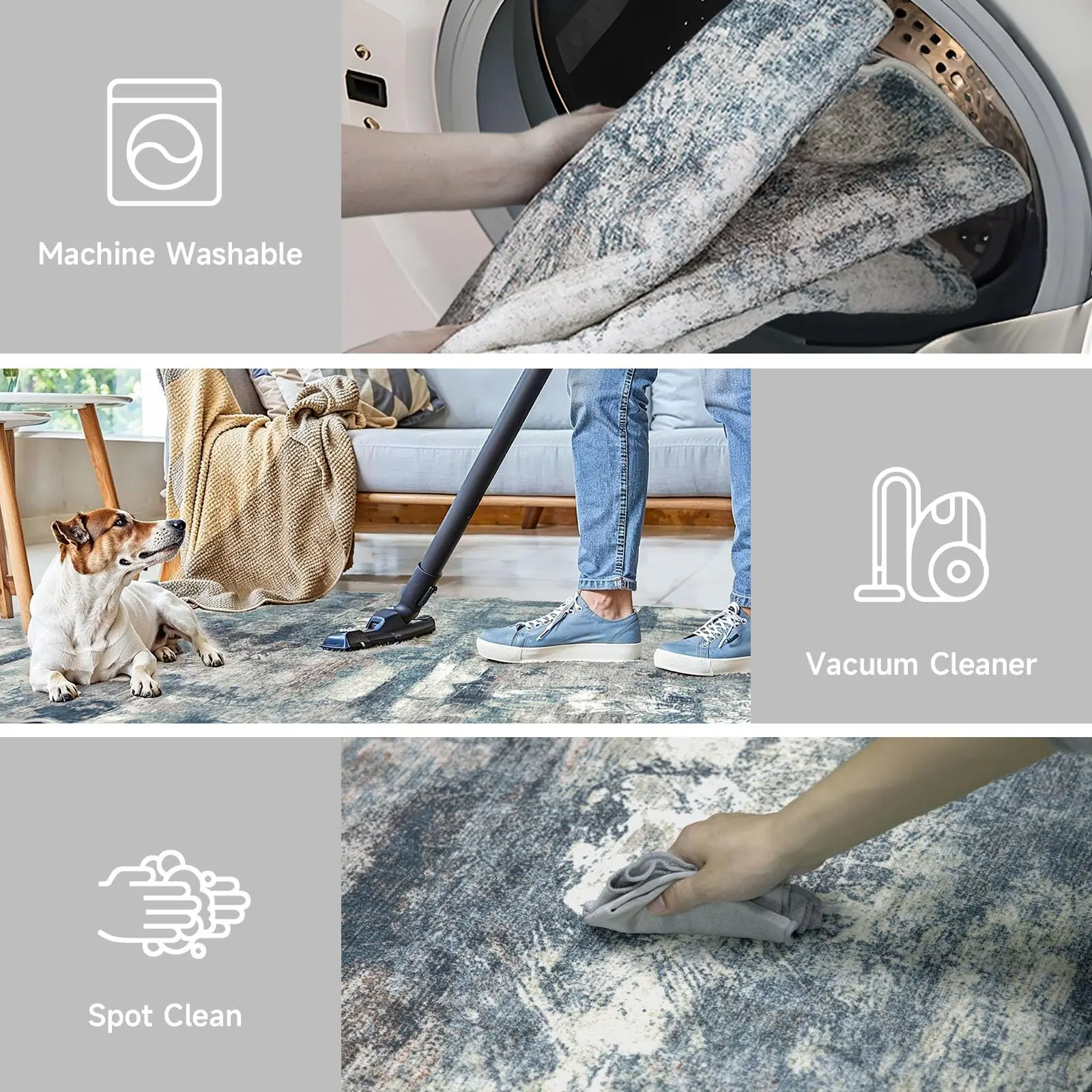 Karpet besar, karpet Area abstrak Modern bisa dicuci dengan mesin 3-12 kaki, karpet lipat anti selip untuk kamar tidur, Ruang makan, ruang tamu, kantor