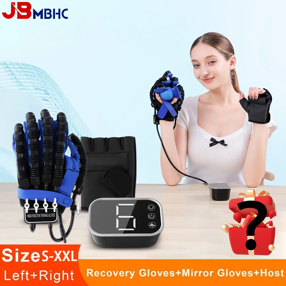 Left & Right Hand Finger Rehabilitation Exerciser Robot Gloves Stroke Hemiplegia Cerebral Infarction Training Therapy Equipment