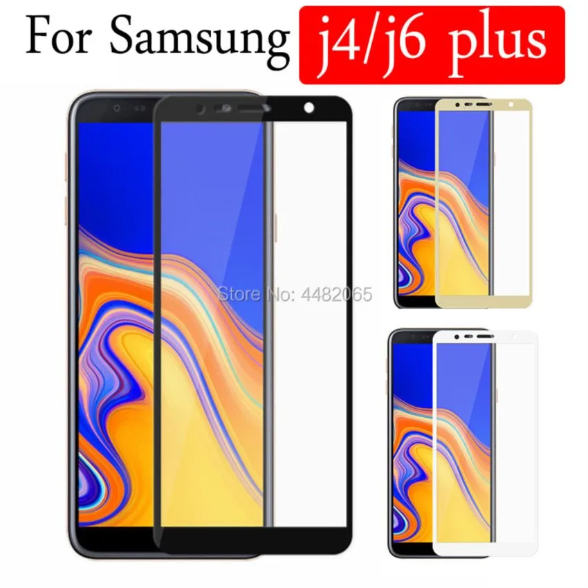 full protective glass on the for samsung j6 j4 plus screen protector galaxy j6plus j4plus tempered glas samsun samsong galax